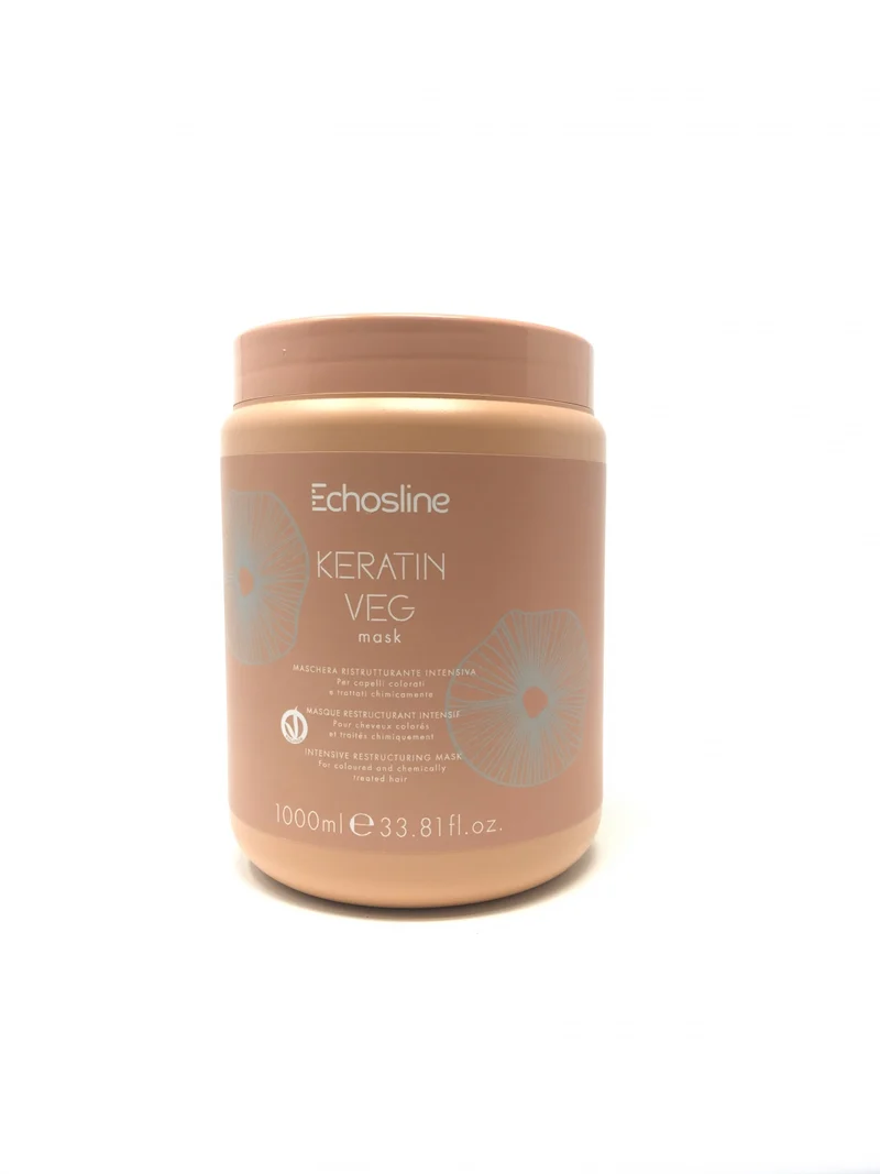 ECHOSLINE MASCHERA KERATIN VEGAN-RISTRUTTURANTE PER CAPELLI COLORATI E TRATTATI