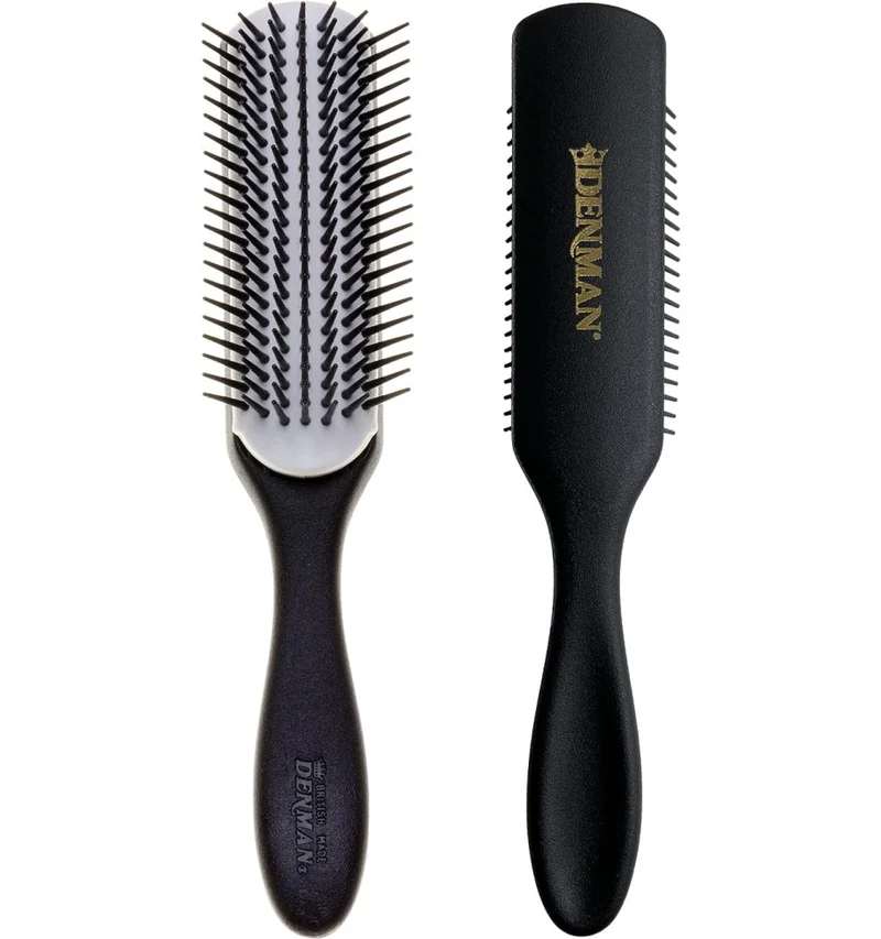 DENMAN SPAZZOLA DISTRICANTE CAPELLI RICCI D3 NERA 7 FILE