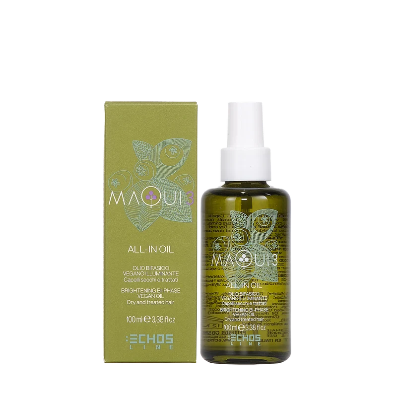 ECHOSLINE OLIO BIFASICO VEGANO ILLUMINANTE CAPELLI SECCHI E TRATTATI MAQUI 3 100ML