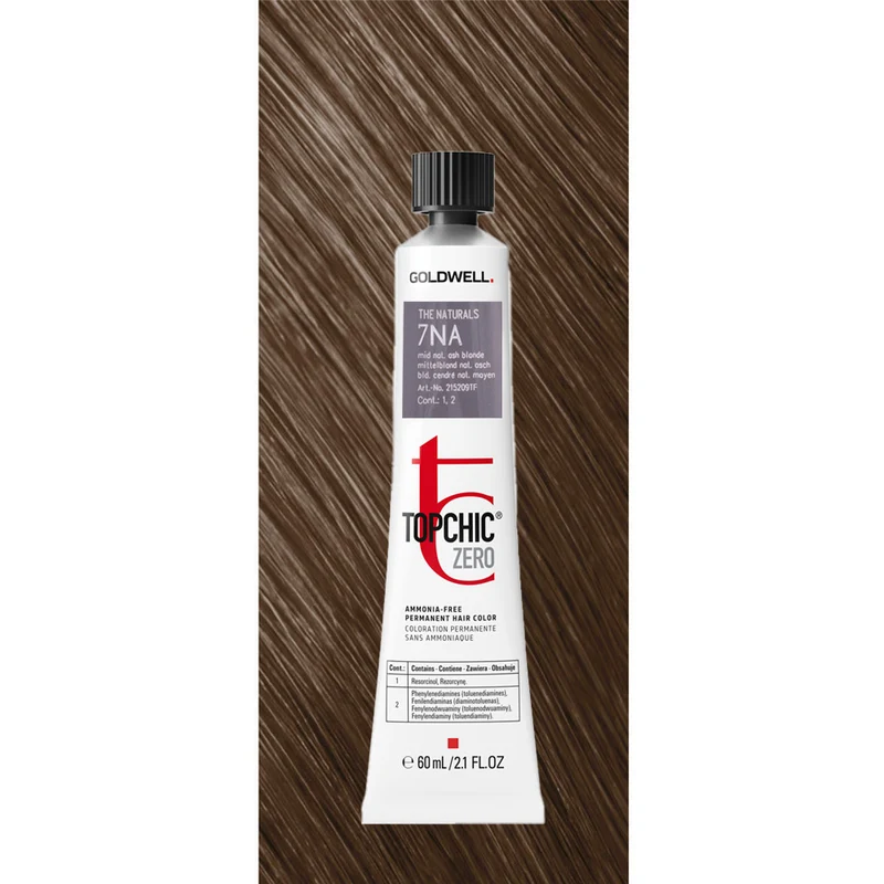 7NA Topchic Zero The Naturals Mid Natural Ash Blonde tb 60ml - colorazione permanente senza ammoniaca