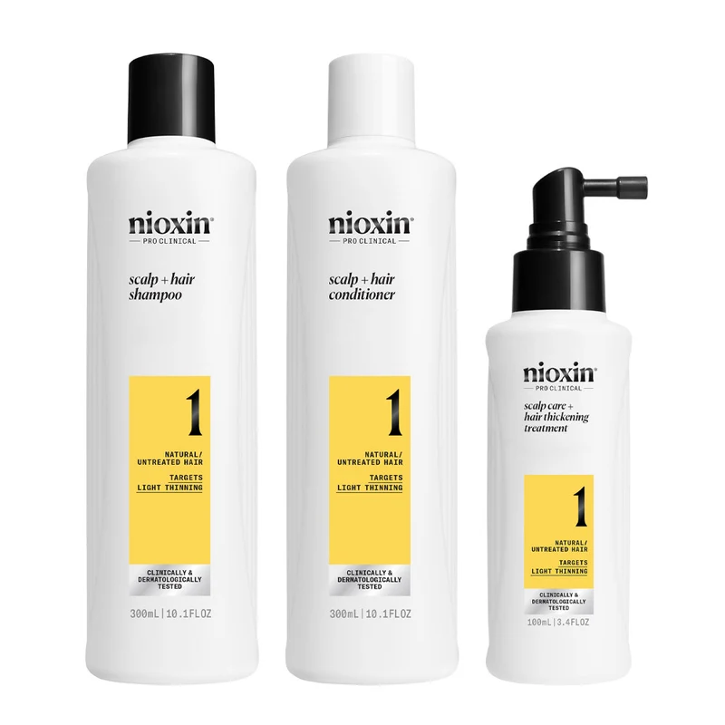 Nioxin Sistema 1 Kit Trifasico 300ml - kit anti assottigliamento lieve