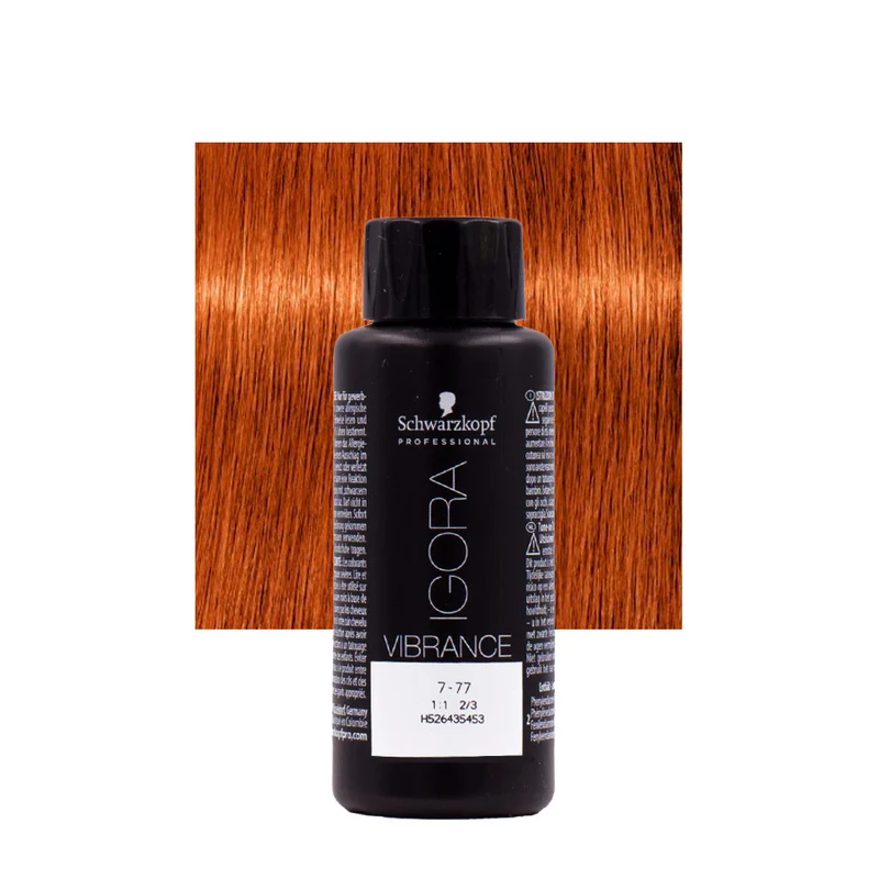 Schwarzkopf Igora Vibrance 7-77 Biondo Medio Rame Extra 60ml - colorazione tono su tono