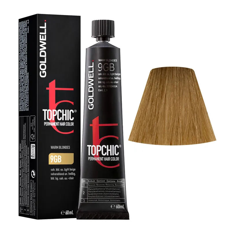 Goldwell Topchic Tube 9GB Sahara Blonde Extra Light Beige 60ml - colore permanente in tubo