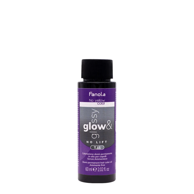Fanola Glow & Glossy Oil Toner T.11 60ml - colorazione demi permanente in olio senza ammoniaca