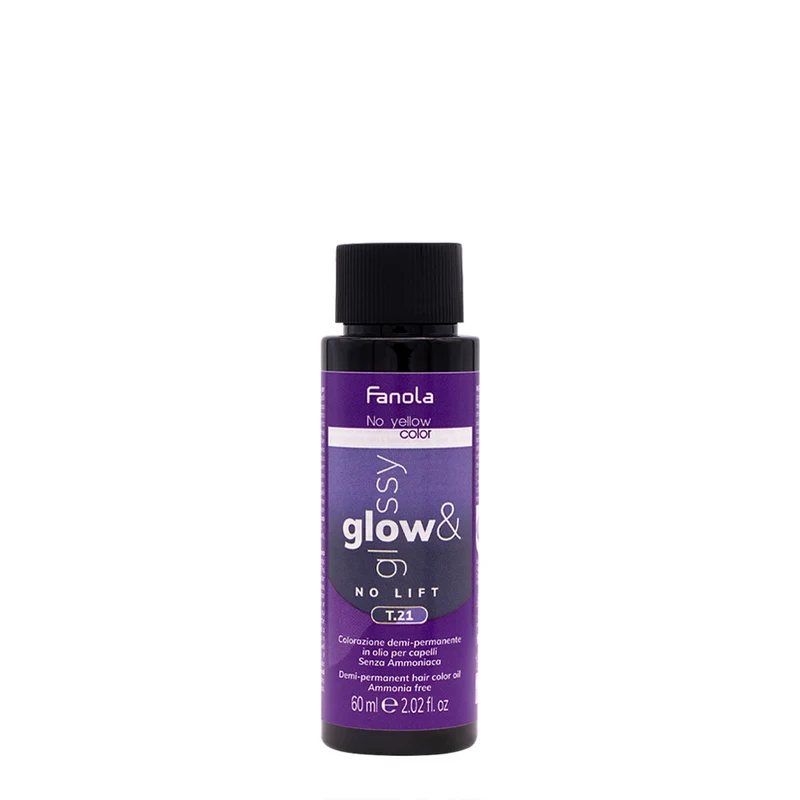 Fanola Glow & Glossy Oil Toner T.21 60ml - colorazione semi permanente in olio senza ammoniaca