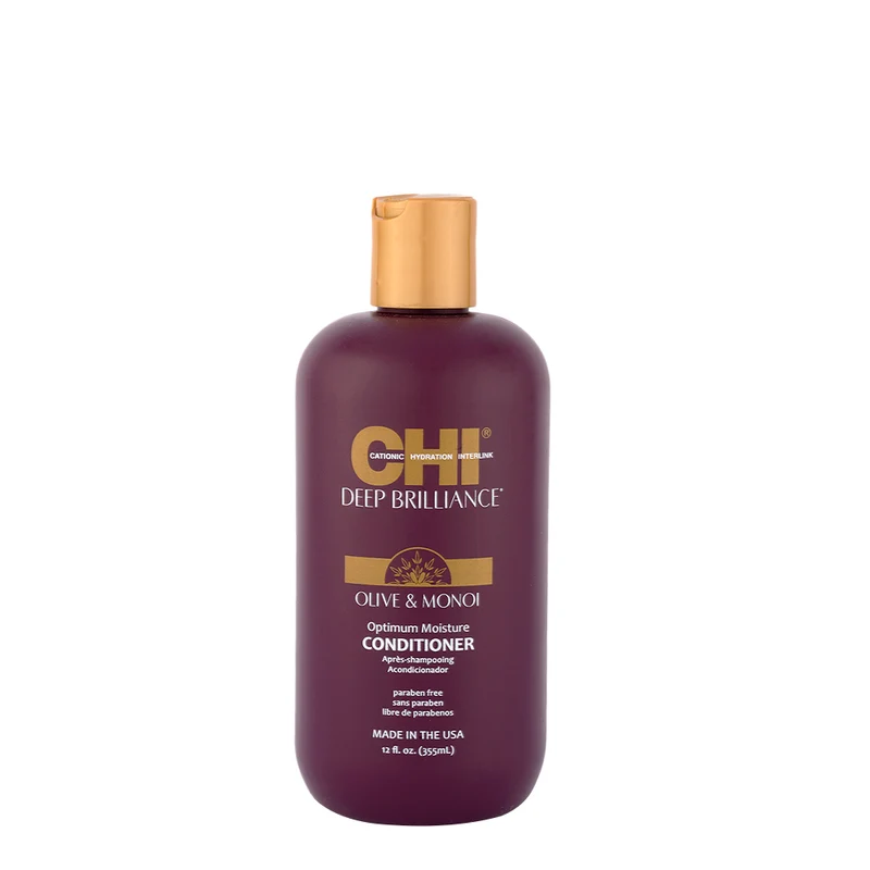 CHI Deep Brilliance Olive & Monoi Optimum Moisture Conditioner 355ml - balsamo lucidante idratante