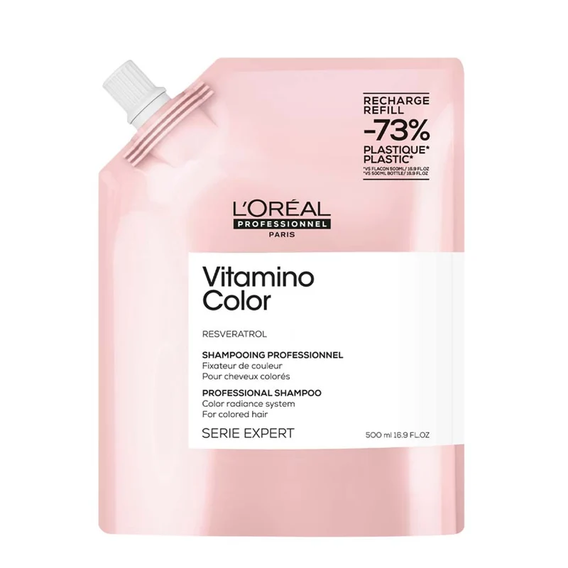 L'Oreal Proofessionnel Paris Serie Expert Vitamino Color Shampoo Refill 500ml - eco-ricarica shampoo protezione colore