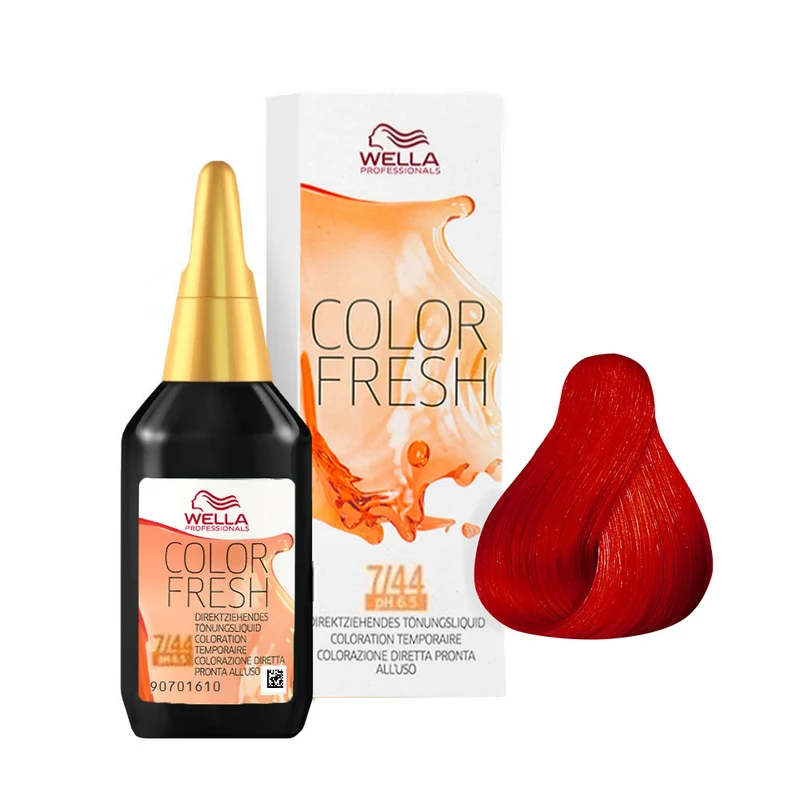 Wella Color Fresh 7/44 Biondo Medio Rame Intenso 75ml - riflessante diretto senza ammoniaca