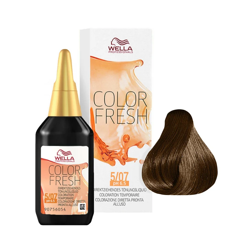 Wella Color Fresh 5/07 Castano Chiaro Naturale Sabbia 75ml - riflessante diretto senza ammoniaca
