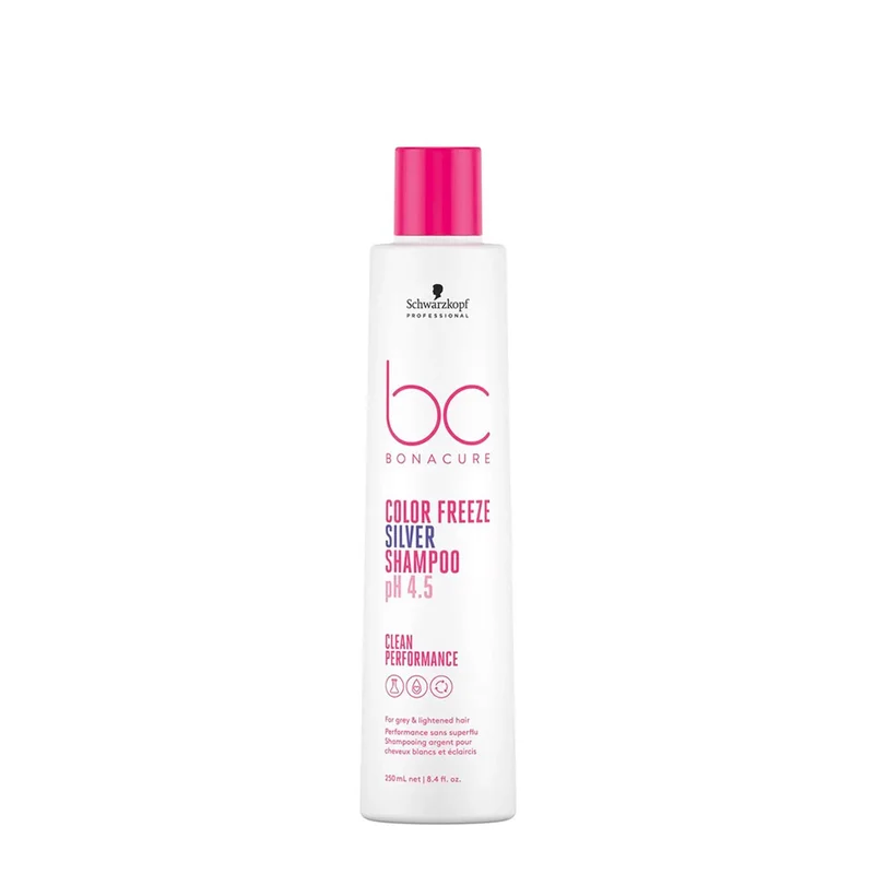Schwarzkopf BC Bonacure Color Freeze Silver Shampoo pH 4.5 250ml - shampoo antigiallo per capelli grigi e bianchi