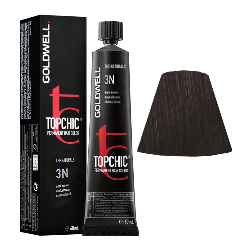 Goldwell Topchic Tube 3N Dark Brown 60ml - colore permanente in tubo