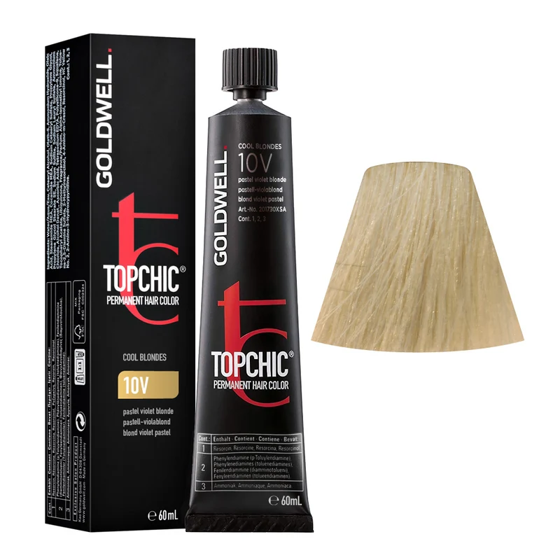 Goldwell Topchic Tube 10V Pastel-Violet Blonde 60ml - colore permanente in tubo