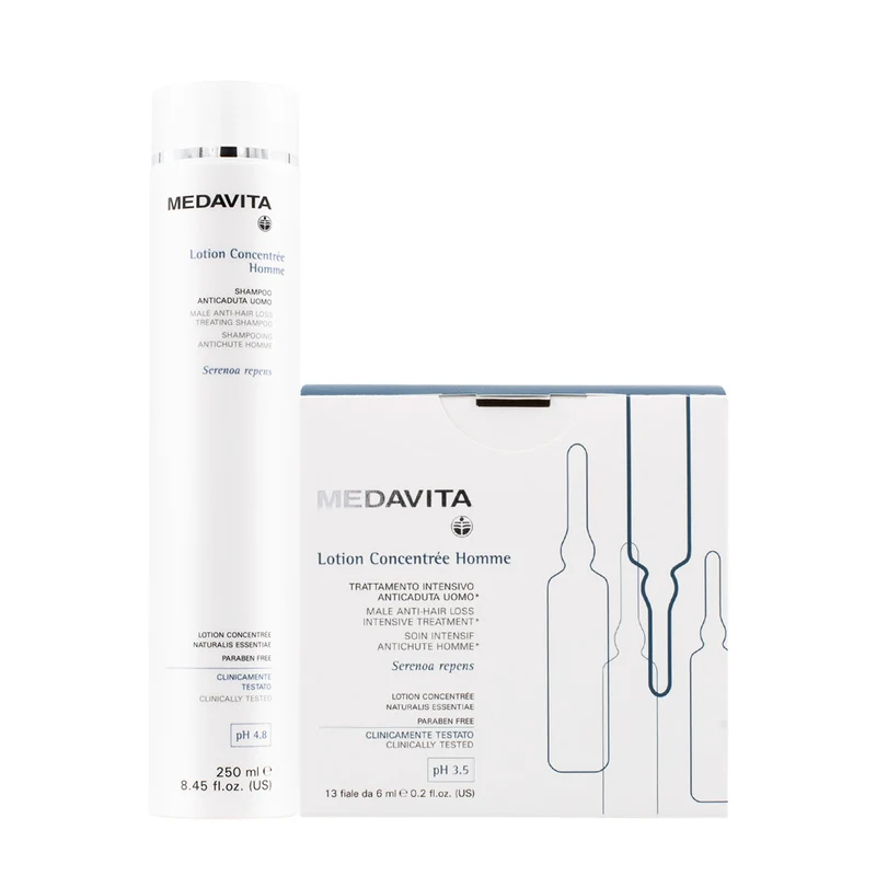 Medavita Lotion concentree Homme Shampoo anticaduta uomo 250ml Fiale 13x6ml
