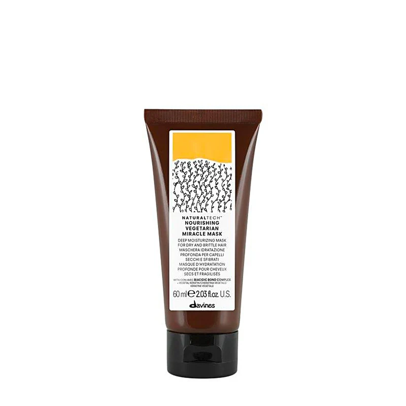 Davines Naturaltech Nourishing Vegetarian Miracle Mask 60ml - maschera extra idratante per capelli secchi e sfibrati