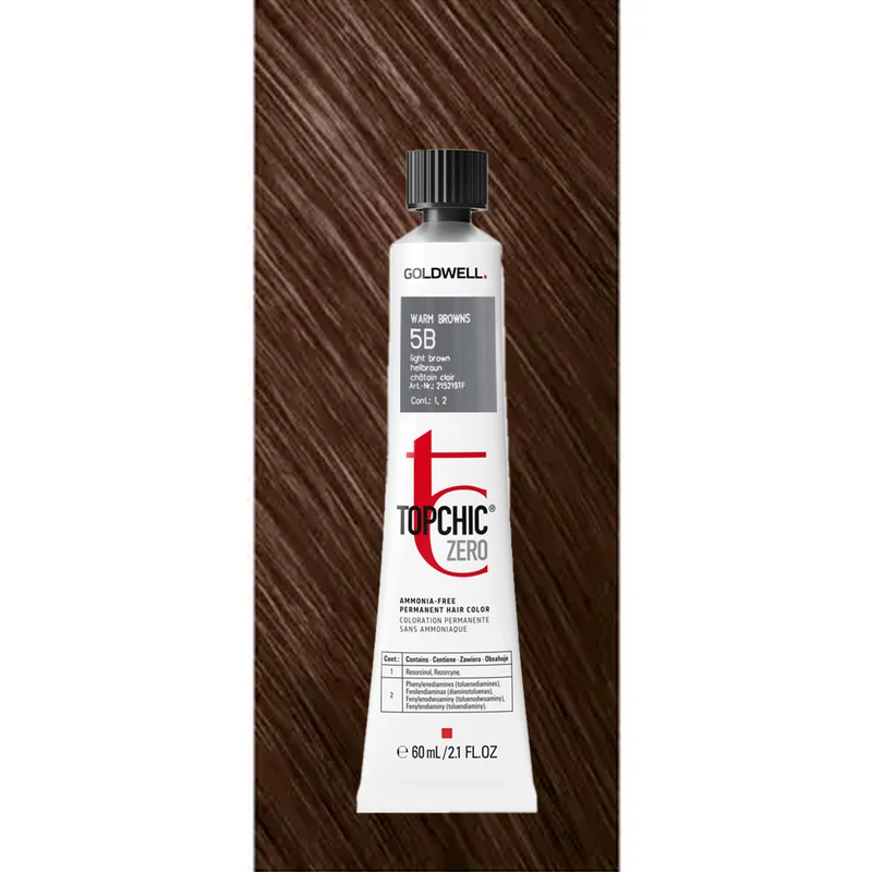5B Topchic Zero Warm Bronws Light Brown tb 60ml - colorazione permanente senza ammoniaca