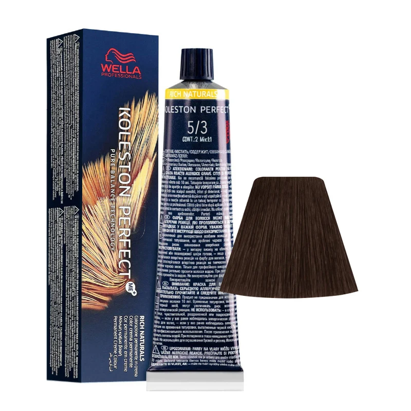 Wella Koleston Perfect Me+ Rich Naturals 5/3 Castano Chiaro Dorato 60ml- colorazione permanente