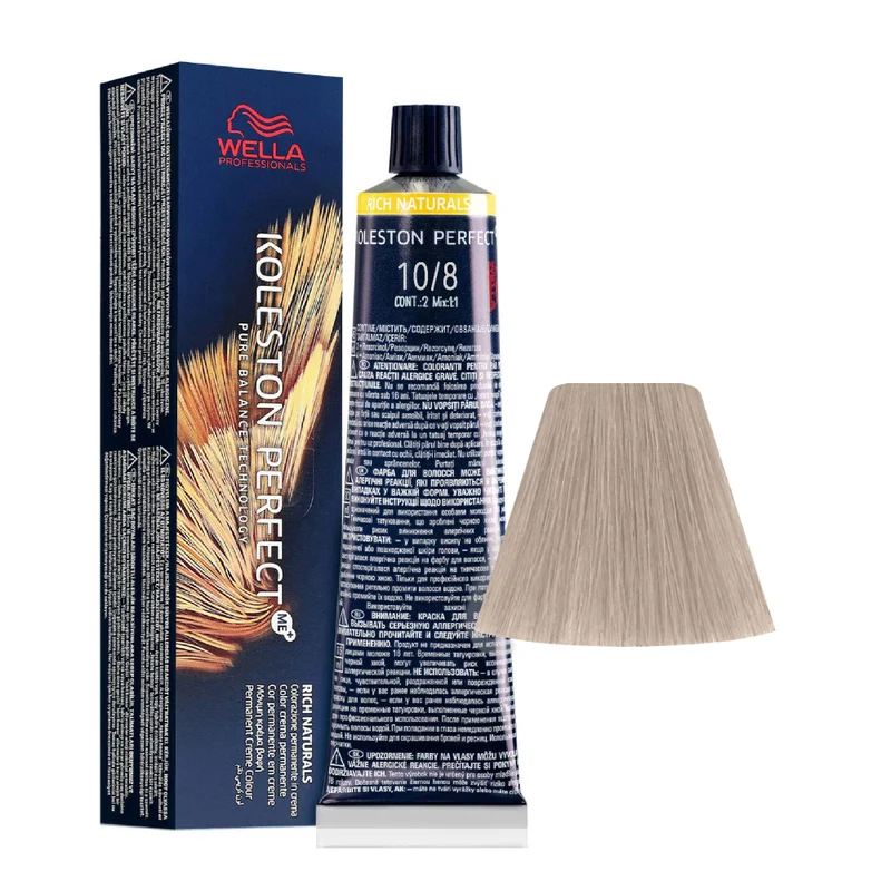 Wella Koleston Perfect Me+ Rich Naturals 10/8 Biondo Platino Perla 60ml - colorazione permanente