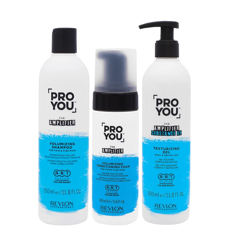 Revlon Pro You The Amplifier Shampoo350mlConditioner150ml Gel350ml - capelli fini