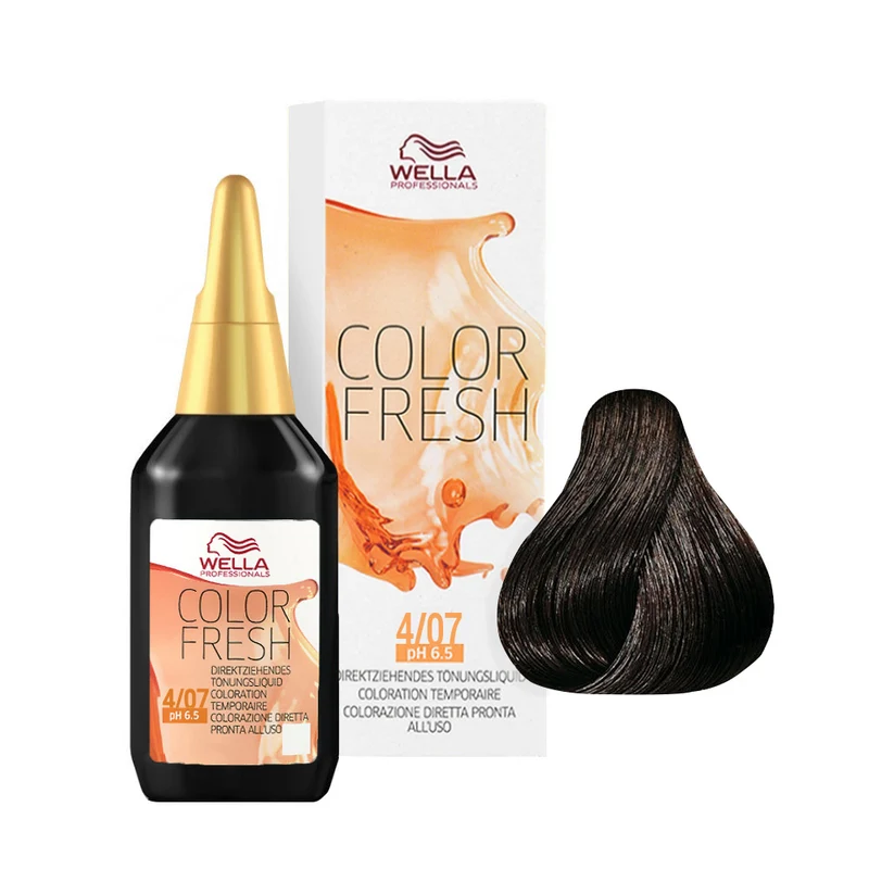 Wella Color Fresh 4/07 Castano Medio Naturale Sabbia 75ml - riflessante diretto senza ammoniaca