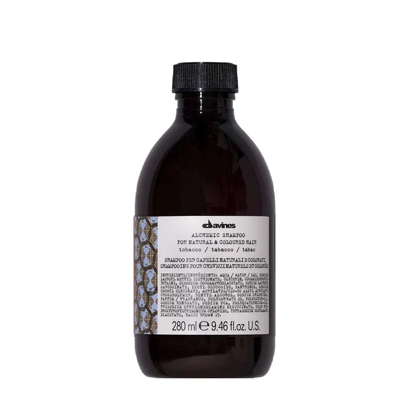Davines Alchemic Shampoo Tobacco 280ml - shampoo per intensificare i riflessi castano e castano chiaro