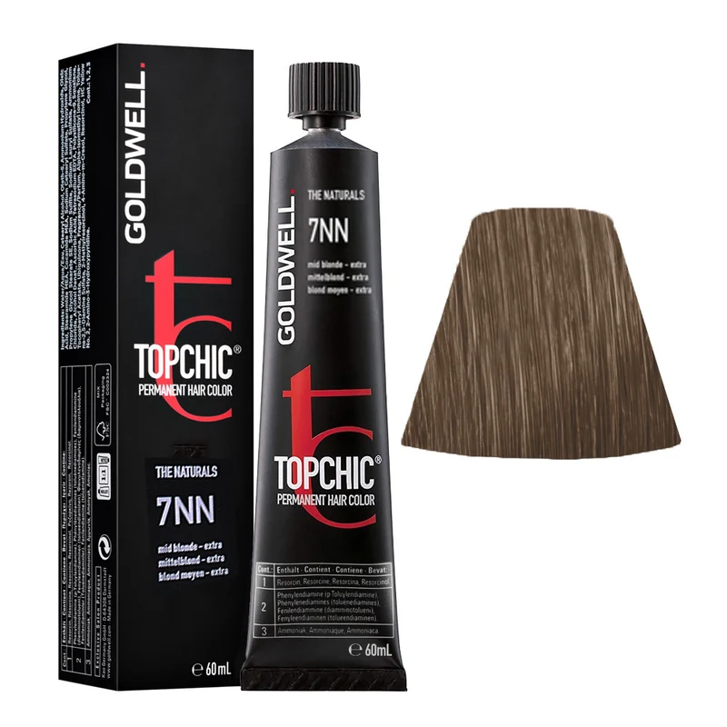 Goldwell Topchic Tube 7NN Medium Blonde Extra 60ml - colore permanente in tubo