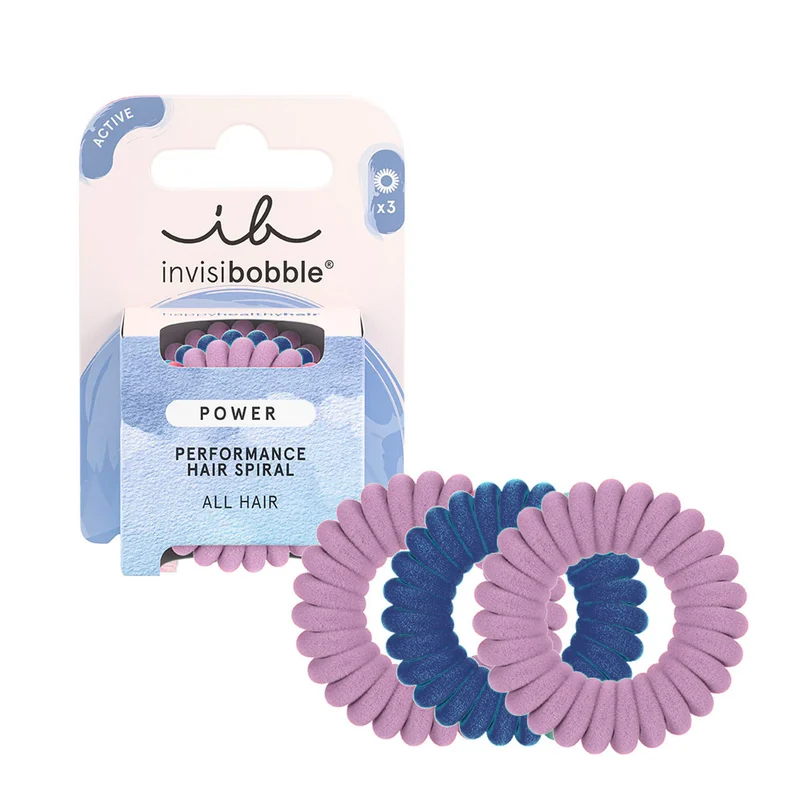 Invisibobble Power Fluffy Rose And Ice 3pz - elastici a spirale per capelli grossi