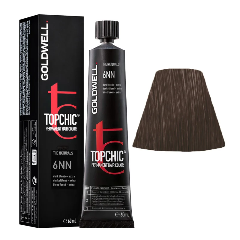 Goldwell Topchic Tube 6NN Dark Blonde Extra 60ml - colore permanente in tubo
