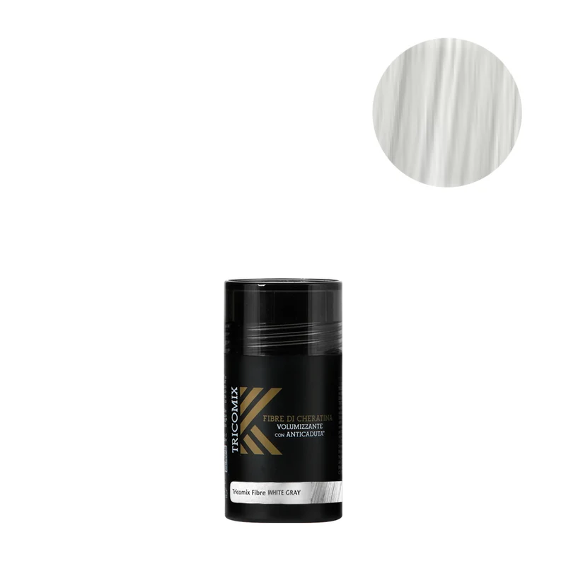 Tricomix Fibre Di Cheratina White Gray 12 gr - fibre di cheratina volumizzanti con anticaduta