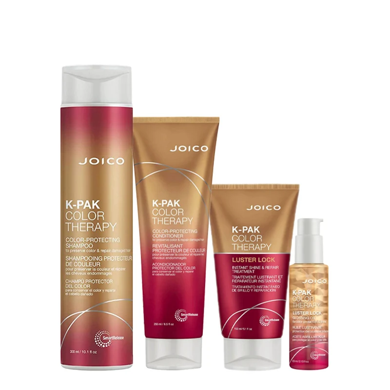 Joico K-Pak Color Therapy Color-Protecting Shampoo 300ml Conditioner250ml Luster Lock TreaTment 150ml Glossing Oil 63ml