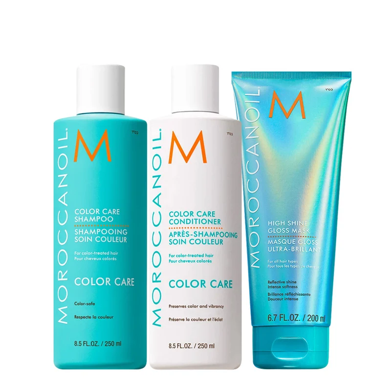 Moroccanoil Color Care Shampoo 250ml Conditioner 250ml High Shine Gloss Mask 200ml