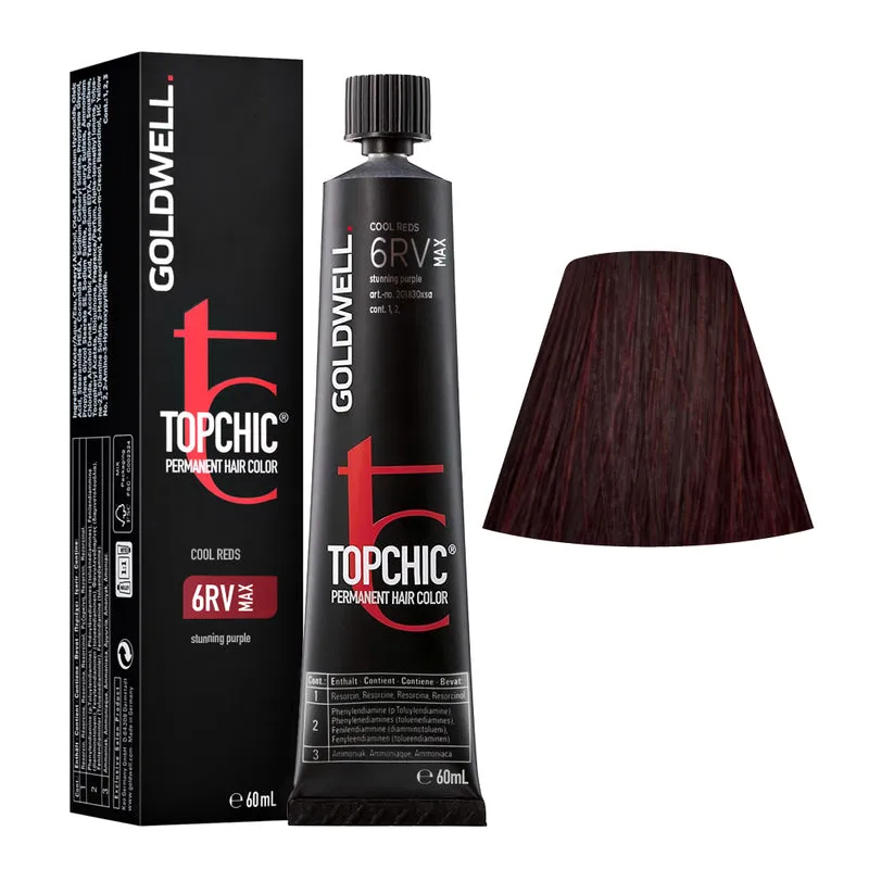 Goldwell Topchic Tube C6RV Max Stunning Purple 60ml - colore permanente in tubo