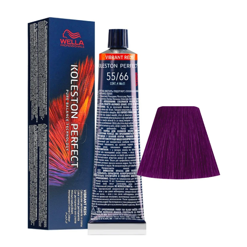 Wella Koleston Perfect Me+ Vibrant Reds 55/66 Castano Chiaro Intenso Violetto Intenso 60ml - colorazione permanente