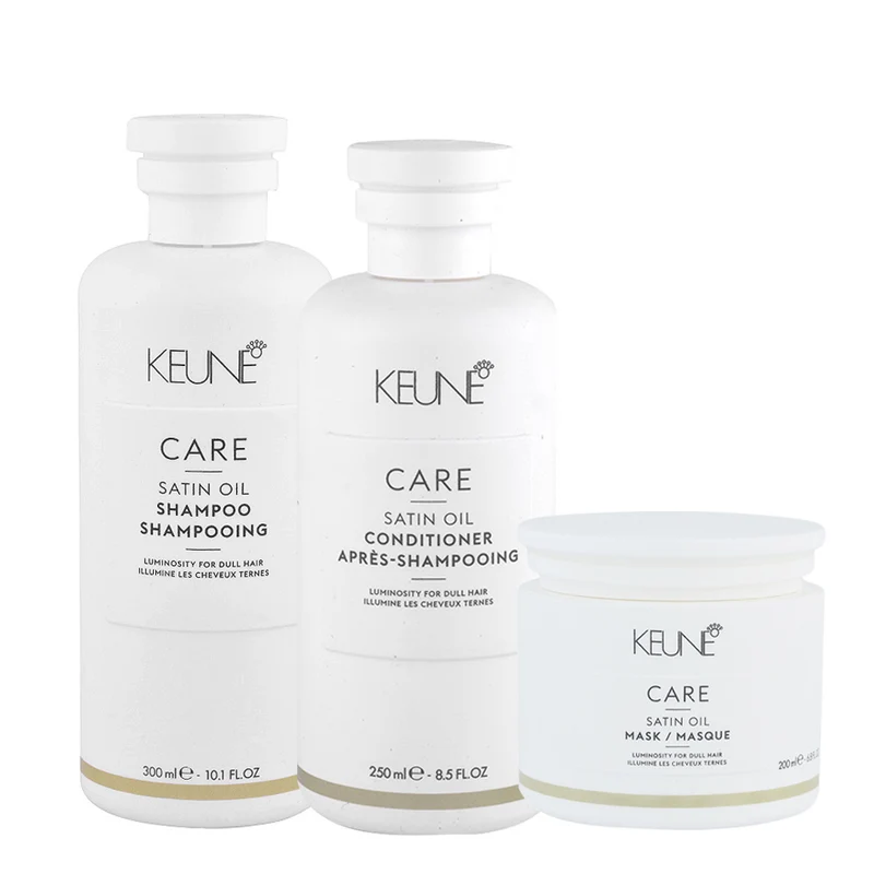 Keune Care Line Satin Oil Shampoo300ml Conditioner250ml Mask200ml