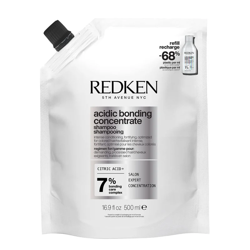 Redken Acidic Bonding Concentrate Refill Shampoo 500ml - eco- ricarica shampoo capelli danneggiati e trattati