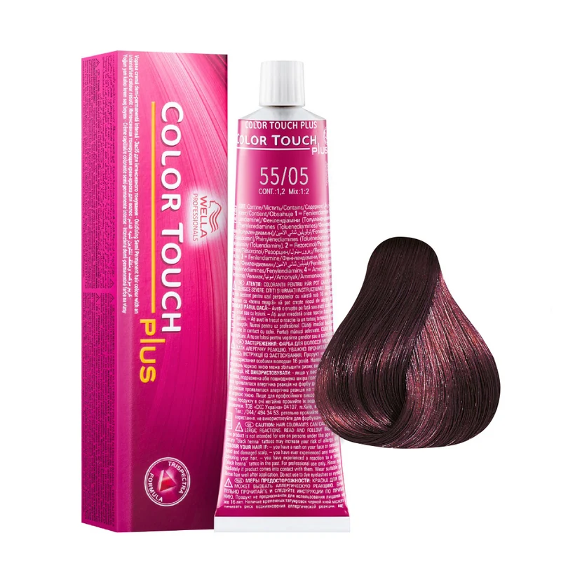Wella Color Touch Plus 55/05 Castano Chiaro Intenso Naturale Mogano 60ml - colore demi-permanente