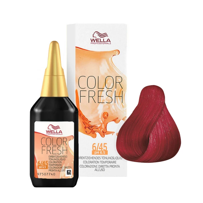 Wella Color Fresh 6/45 Biondo Scuro Rame Mogano 75ml - riflessante diretto senza ammoniaca