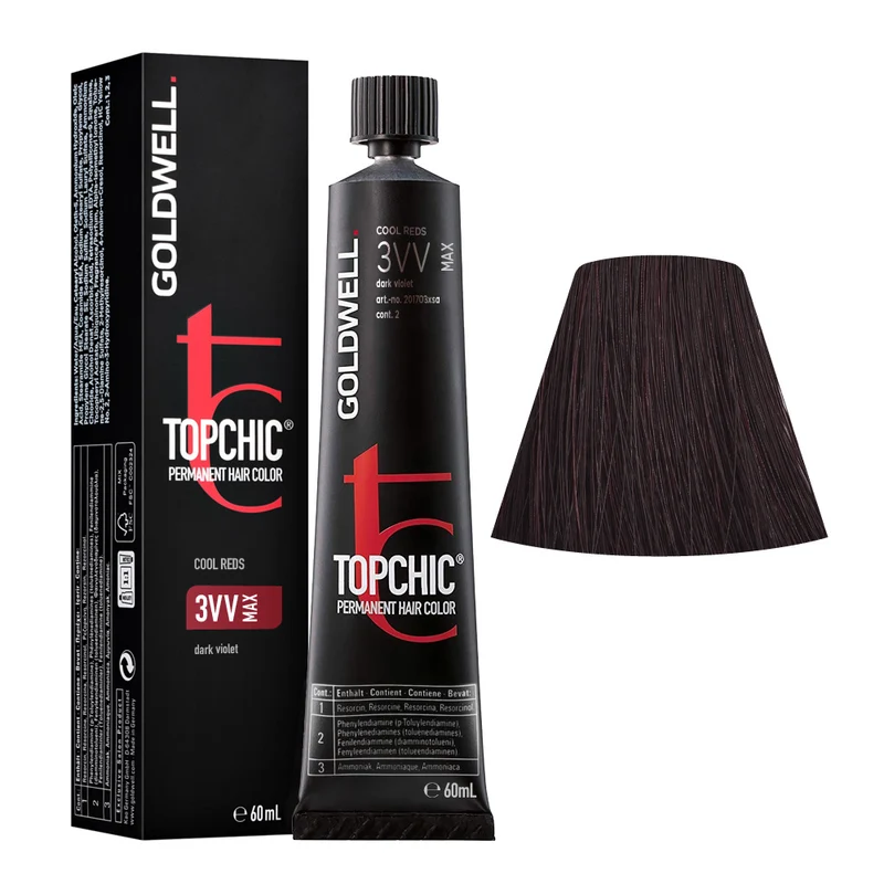 Goldwell Topchic Tube 3VV Max Dark Violet 60ml - colore permanente in tubo