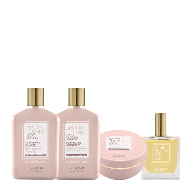 Alfaparf Milano Keratin Therapy Lisse Design Shampoo 250ml Conditioner 250ml Mask 200ml The Oil 50ml