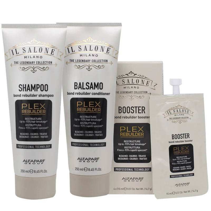 Alfaparf Milano Il Salone Plex Rebuilder Shampoo 250ml Booster 4x15ml Conditioner 250ml