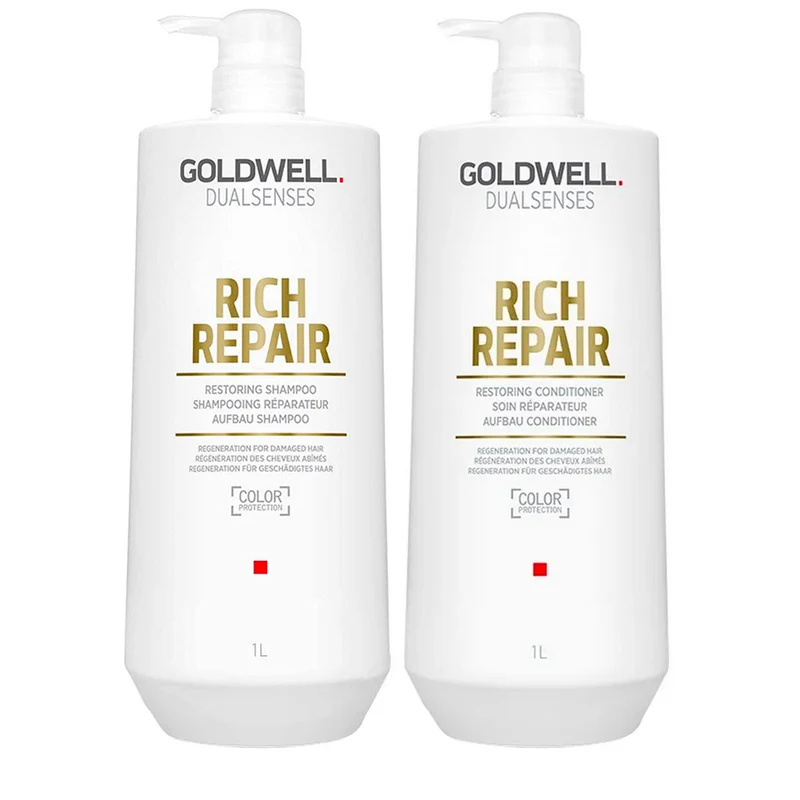 Goldwell Dualsenses Rich Repair Restoring Shampoo 1000ml Conditioner 1000ml