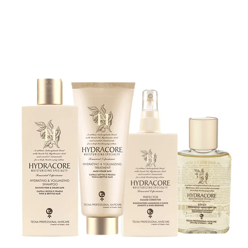 Tecna Hydracore Hydrating & Volumizing Shampoo250ml Mask200ml Perfector200ml Oil100ml