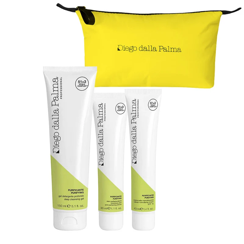 Diego dalla Palma Professional Purifying Deep Cleansing Gel 150ml Serum 30ml Cream 40ml + Pochette OMAGGIO