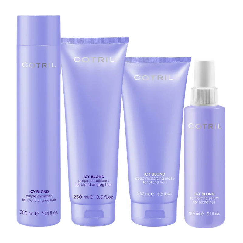 Cotril Icy Blond Purple Shampoo 300ml Conditioner 250ml Deep Reinforcing Mask 200ml Serum 150ml