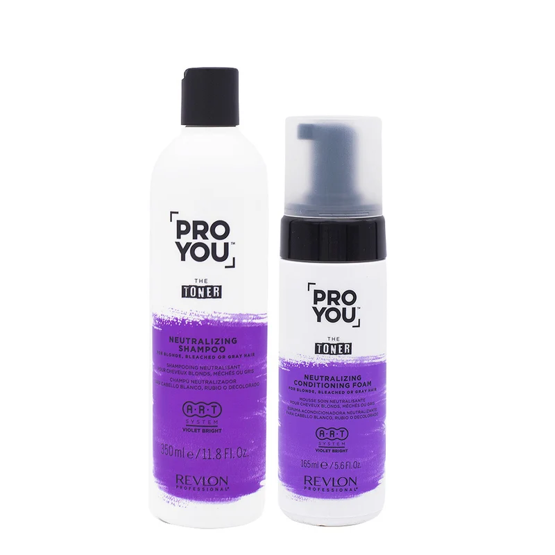 Revlon Pro You The Toner Shampoo 350ml Schiuma 150ml - antigiallo