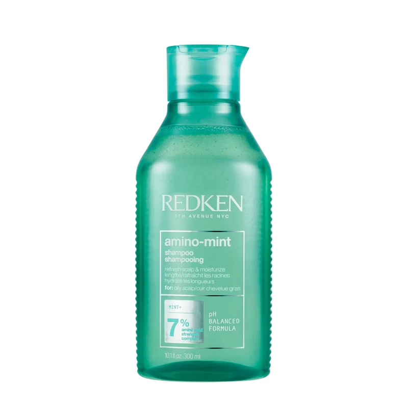Redken Amino Mint Shampoo 300ml - shampoo per un cuoio capelluto purificato, rinfrescato e idratato