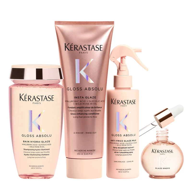 Kerastase Gloss Absolu Shampoo 250ml Conditioner 250ml Milk 190ml Oil 45ml