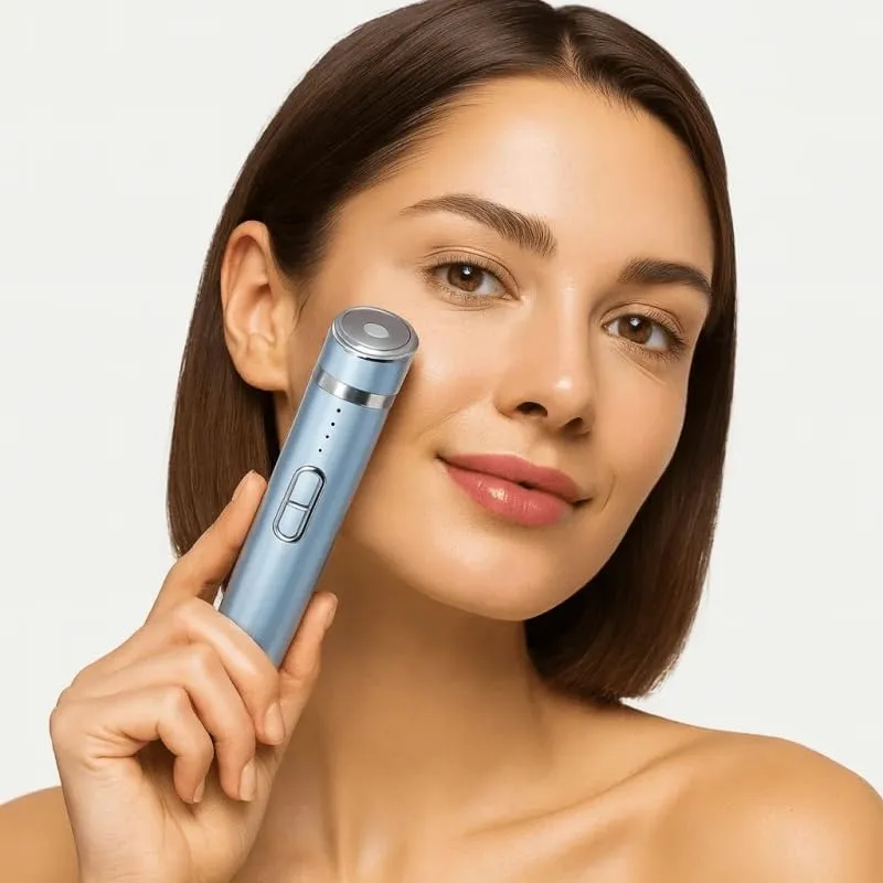 Mini Dispositivo HIFU 3 in 1 per Contorno Occhi e Viso con RF Radiofrequenza, EMS Microcorrente e Luce LED Ricaricabile