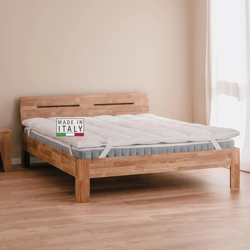 Topper Comfort con Elastici: L’Oasi di Relax per il Tuo LettoTrapuntato, Anallergico e Traspirante con Elastici, Made in Italy 300 gr