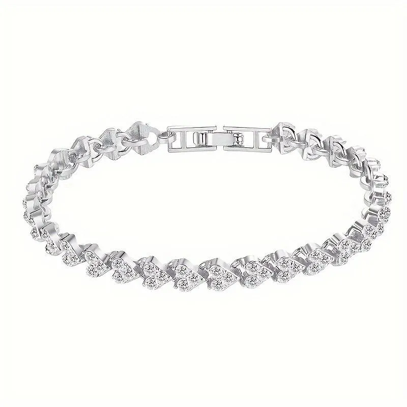 Bracciale Tennis Cuori Lucenti