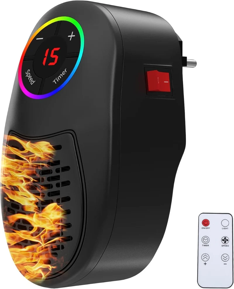 Termoventilatore 1000w basso consumo stufetta elettrica basso consumo riscaldamento rapido riscaldatore silenzioso